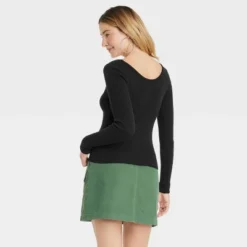 Women's Shrunken Rib Scoop Neck Pullover Sweater - Universal Thread™