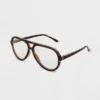 Women's Gloss Plastic Aviator Blue Light Filtering Glasses - Universal Thread™ Tortoise -Hot Sale Universal Thread Shop GUEST 9c94983c 1a58 46ff bfda e7031697d90d