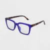 Women's Tortoise Print Gloss Plastic Square Blue Light Filtering Glasses - Universal Thread™ Blue -Hot Sale Universal Thread Shop GUEST c0b317b2 3be3 49da 9e46 d8fa30ac898c