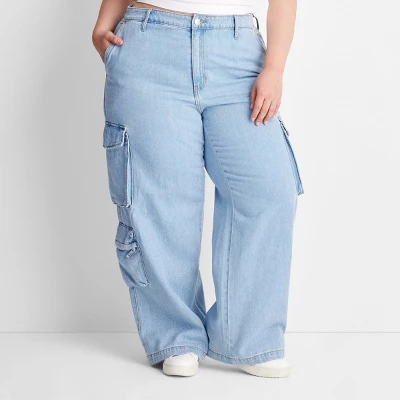 Women's High-Rise Wide Leg Denim Cargo Pants - Universal Thread™ Women's High-Rise Wide Leg Denim Cargo Pants - Universal Thread™ -Hot Sale Universal Thread Shop GUEST c36451fe c6ed 4acd 9114 367b0b86f631